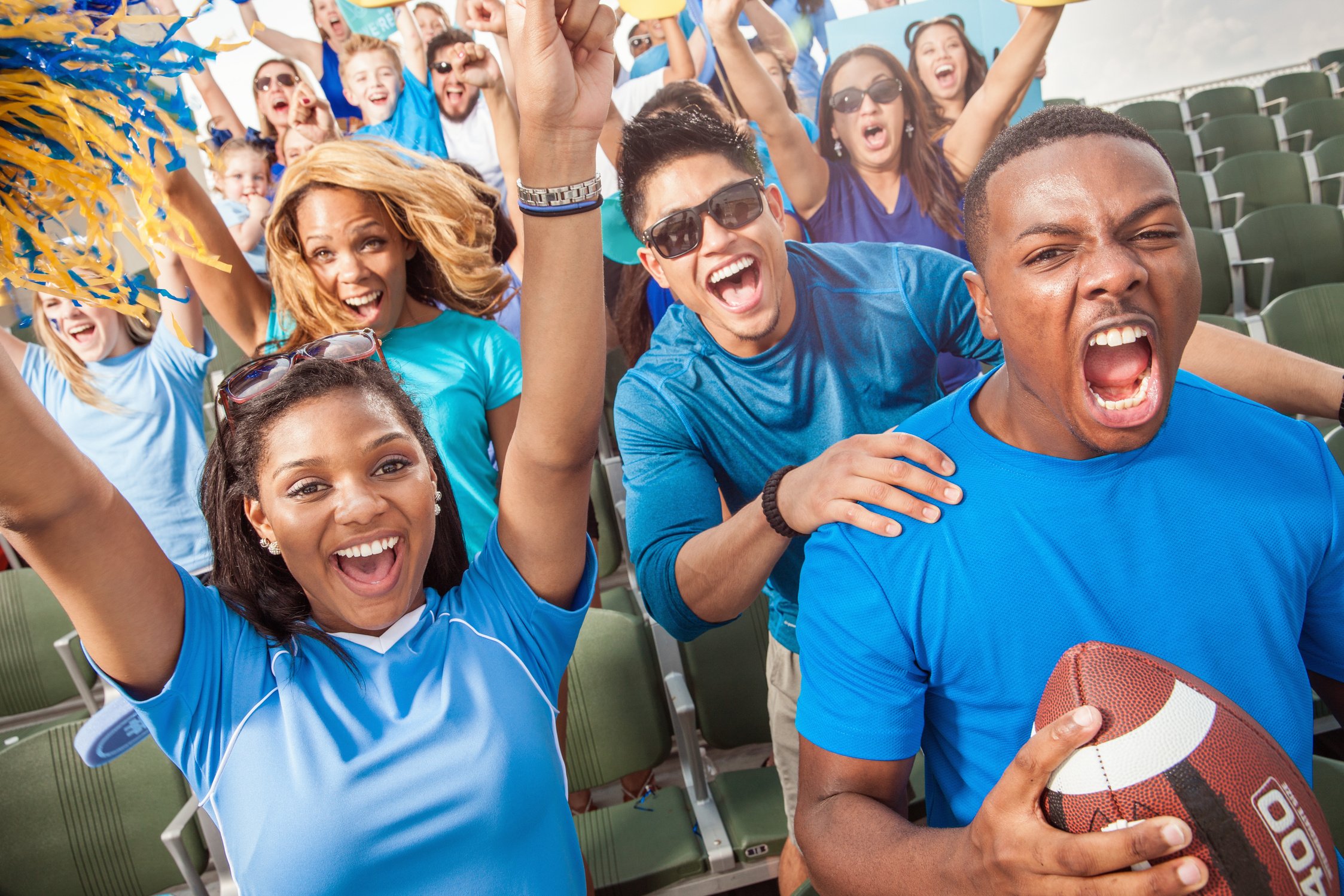 Football Crowd Cheering For Their Sports Team